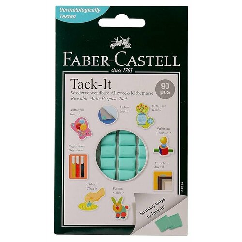faber castell клеящие подушечки faber castell tack it белые 90 штук упаковка 50 г блистер Faber-Castell Масса для приклеивания Faber-Castell Tack-It - 90 шт
