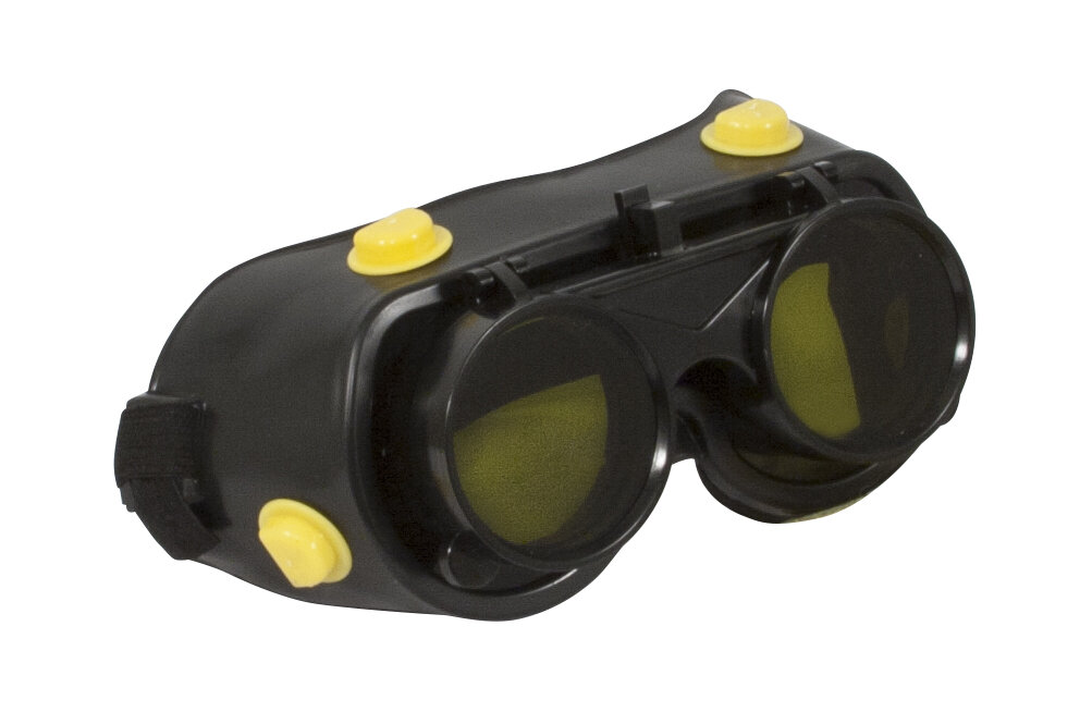 Очки защитные газосварщика с комплектом обычных и подьемных затемненных стекол Дельта