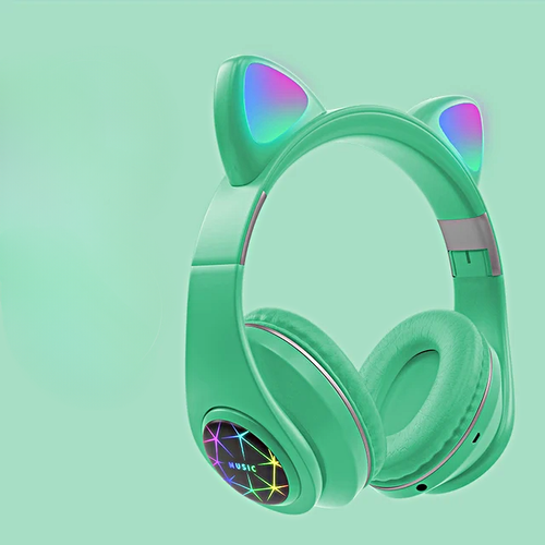 Беспроводные TWS наушники M2 Беспроводные Bluetooth наушники с LED подсветкой для детей Зеленый 1444₽