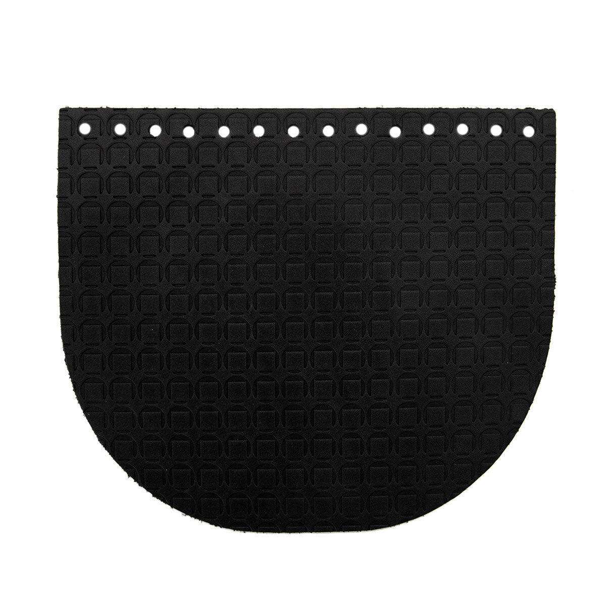Крышечка для сумки Подкова, 20,4см*17,2см, дизайн №2010, 100% кожа (черный)