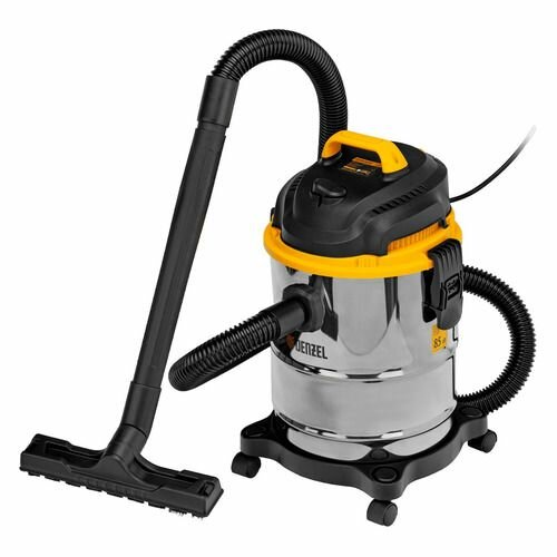 Строительный пылесос DENZEL SVC15, серебристый [28201]