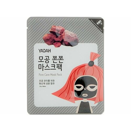 Маска на тканевой основе для сужения пор с углём Yadah YADAH PORE CARE MASK PACK 1EA маска на тканевой основе для сужения пор с углём pore care mask pack 10ea