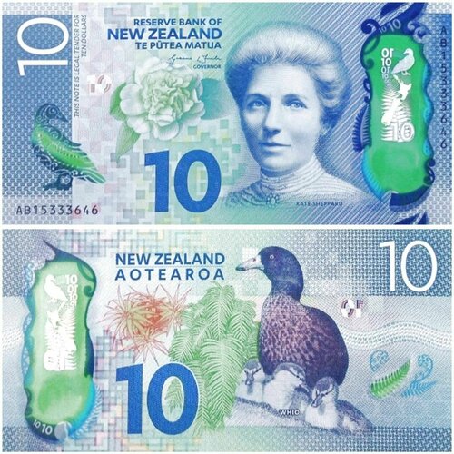 Банкнота Новая Зеландия 10 долларов 2015 год UNC новая зеландия 100 долларов 2016 г желтоголовая мохуа unc пластик