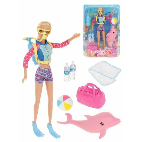 Кукла Дайвер с розовым дельфином и аксессуарами 8472-KR1