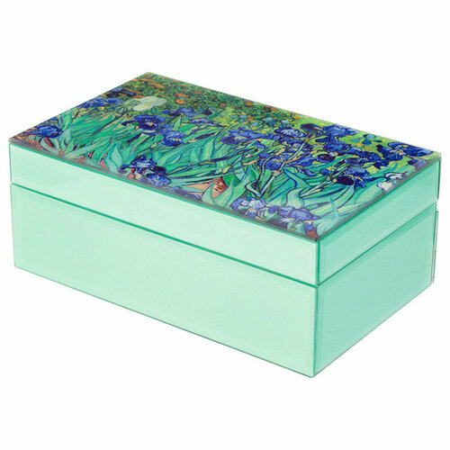 Шкатулка lefard арт коллекция21х13х85см мдф стекло ирисы 7997₽