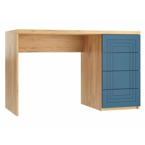 Компьютерный стол с выдвижными ящиками Роше 2 120х75х55 Дуб крафт золотой Синий 33221₽