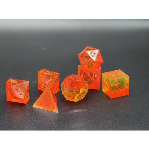 7pcs set polyhedral resin dices set table games accessory d6 d8 d10 d12 d20 for d Кости игральные Набор кубиков для настольных ролевых игр Дайсы ручной работы для DnD, ДнД, Dungeons and Dragons, Pathfinder RPG (набор 7шт)