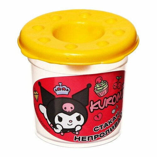 Стакан-непроливайка Kuromi прозрачный микс 188₽