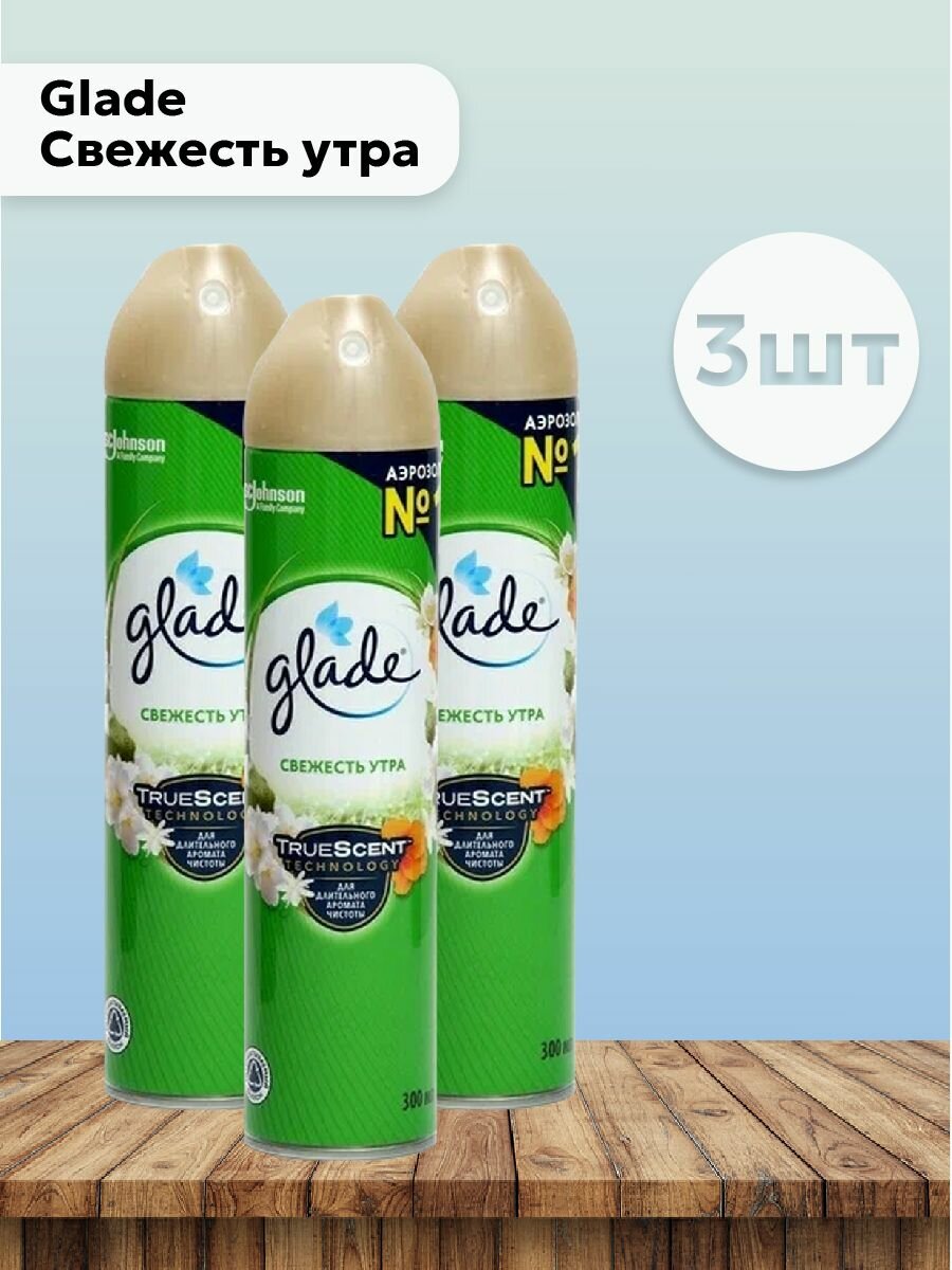 Glade Набор 3 шт Свежесть утра - Освежитель воздуха 300 мл