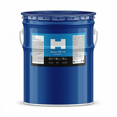 Эмаль ПФ-115 для металла и дерева H алкидная 20 кг вишневая 7240₽