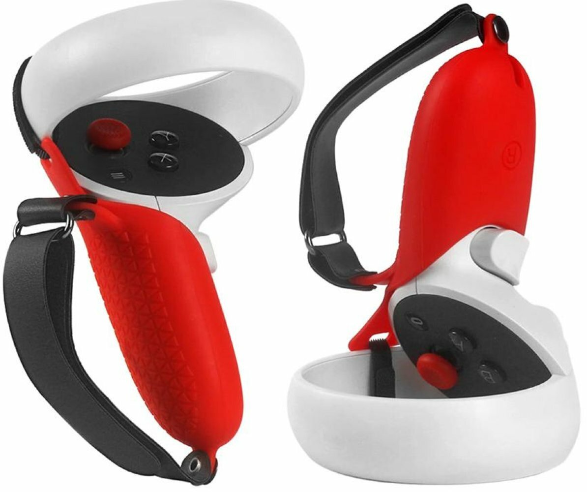Силиконовый чехол для контроллеров Oculus Quest 2 Красный (Red)