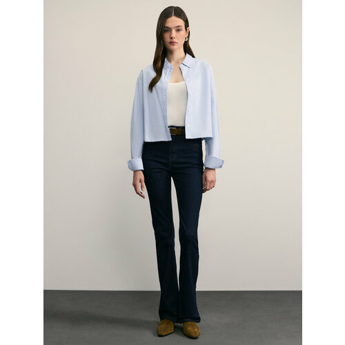 фото Джинсы буткат zarina bootcut, размер l (ru 48)/170, синий