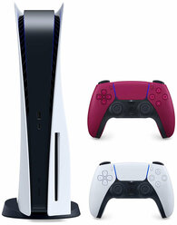 Игровая приставка Sony PlayStation 5 Slim, с дисководом, 1000 ГБ SSD, космический красный, ,2-й геймпад