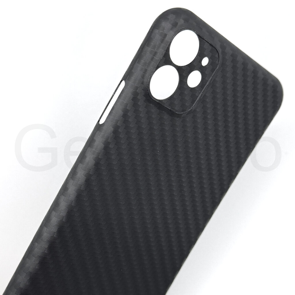 Чехол накладка ультратонкая для iPhone 11 KZDOO Air Carbon, чёрный — фото 1
