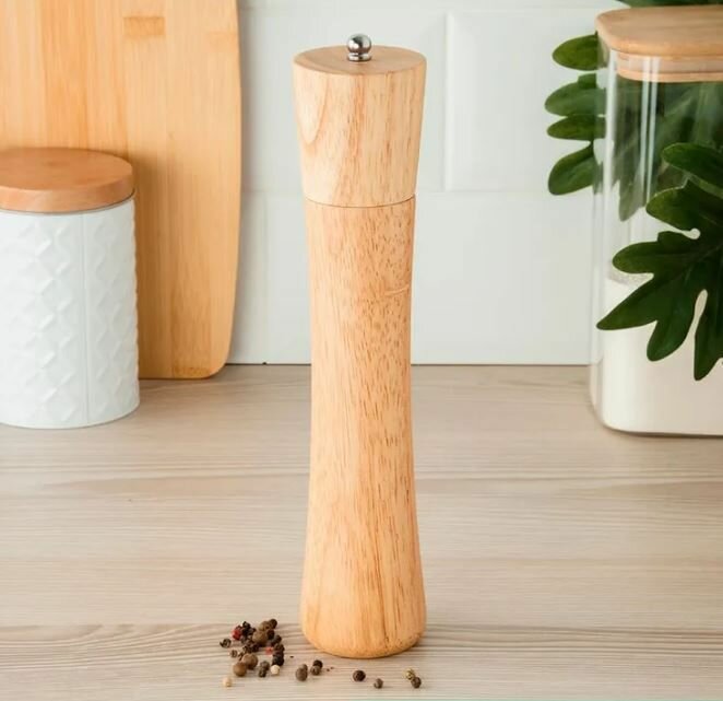Мельница для перца деревянная h-255см №3 гевея