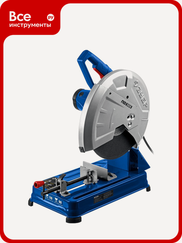 Изображение товара Отрезная пила ЗУБР Профессионал d 355 мм, 2400 Вт ПО-355, Пила оснащена мощным электродвигателем и надежным редуктором