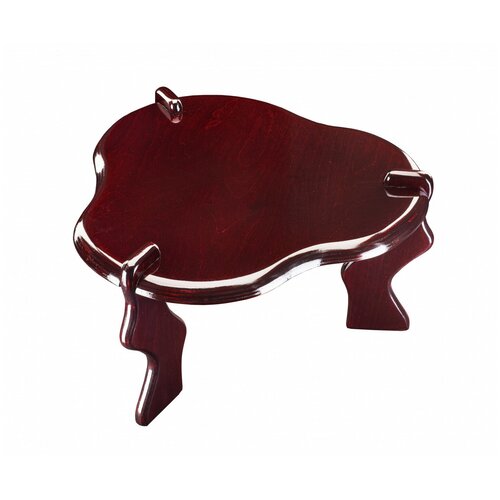 фото Деревянная подставка для цветов тм-9 цв. "красное дерево", h=190mm, d=360mm, полка d=300mm аква-сервис