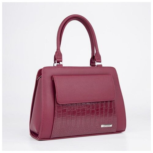 фото Тоут, отдел на молнии, 2 наружных кармана, длинный ремень, цвет красный mikimarket