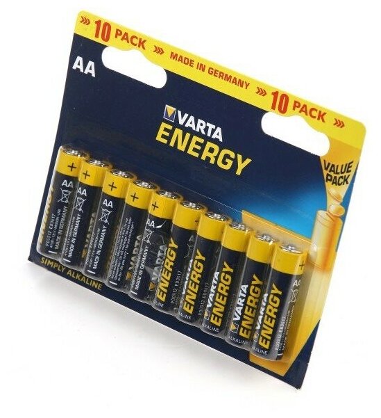 Батарейка Varta ENERGY LR6 AA BL10 Alkaline 1.5V (4106) (10/200/36000) Varta ENERGY LR6 AA (04106229491) - фото №15