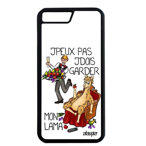 фото Модный чехол для смартфона // apple iphone 7 plus // "не могу - у меня лама!" прикол повод, utaupia, белый