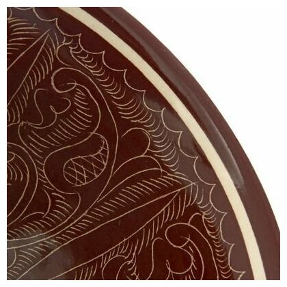 Шафран Коса большая Риштанская Керамика, 18см, коричневая