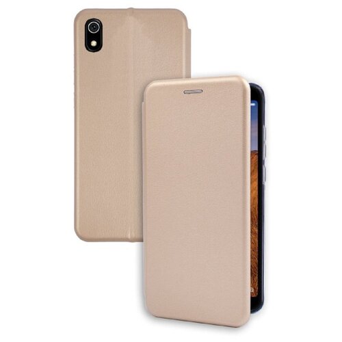 фото Чехол- книжка для xiaomi redmi 7a золотой full cover