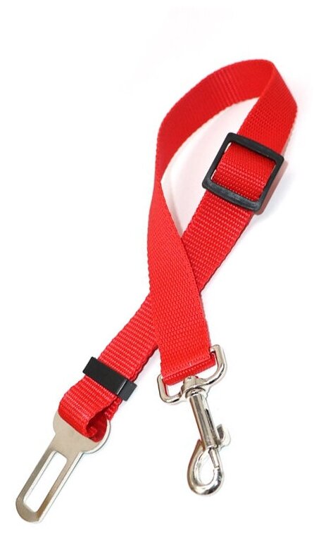 Ремень безопасности для собак в авто / поводок автомобильный / крепление для собак Dog Safety Belt (Красный)