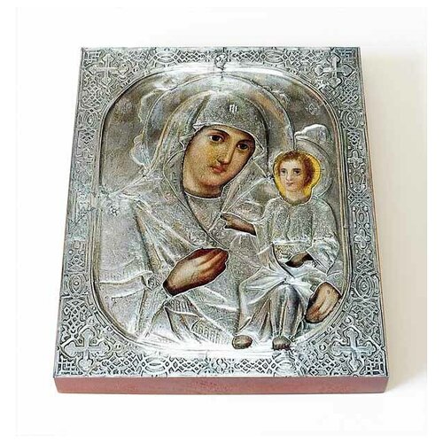 Любечская икона Божией Матери, печать на доске 8*10 см боголюбская икона божией матери печать на доске 8 10 см