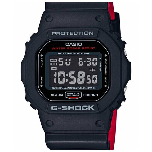 Наручные часы CASIO G-Shock DW-5600HR-1, черный, красный