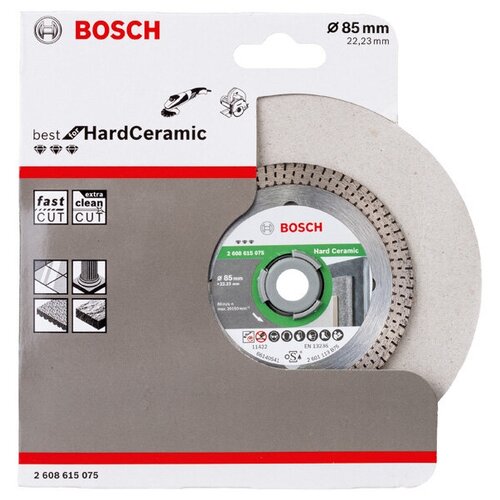 Диск алмазный HardCeramic (85х22.2 мм) Bosch 2608615075