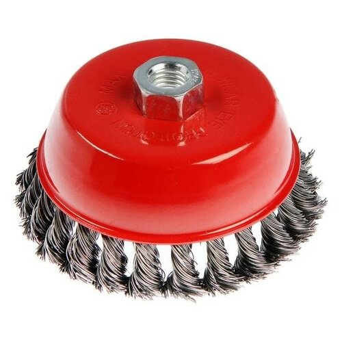 Щетка металлическая для УШМ ЛОМ крученая проволока чашка М14 125 мм 607₽