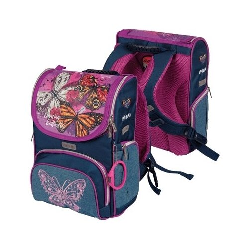 Ранец deVENTE. Mini. Dancing Butterfly школьный жесткий 35x26x20 см, вес 800 г, 1 отделение / школьный рюкзак / ранец