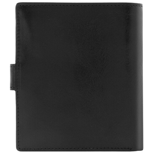 фото Кошелек tony perotti, натуральная кожа, на кнопках, отделение для монет, черный