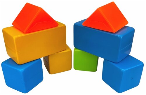 Конструктор, пластиковый, Кубики детские, игрушки для детей, 8 элементов