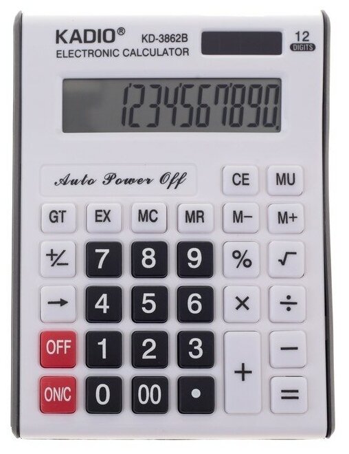 --- Калькулятор настольный, 12-разрядный, 3862B, двойное питание