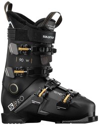 Горнолыжные ботинки Salomon S/PRO 90 W, р. 5-5.5 / 23-23.5, Black/Belluga/Gold