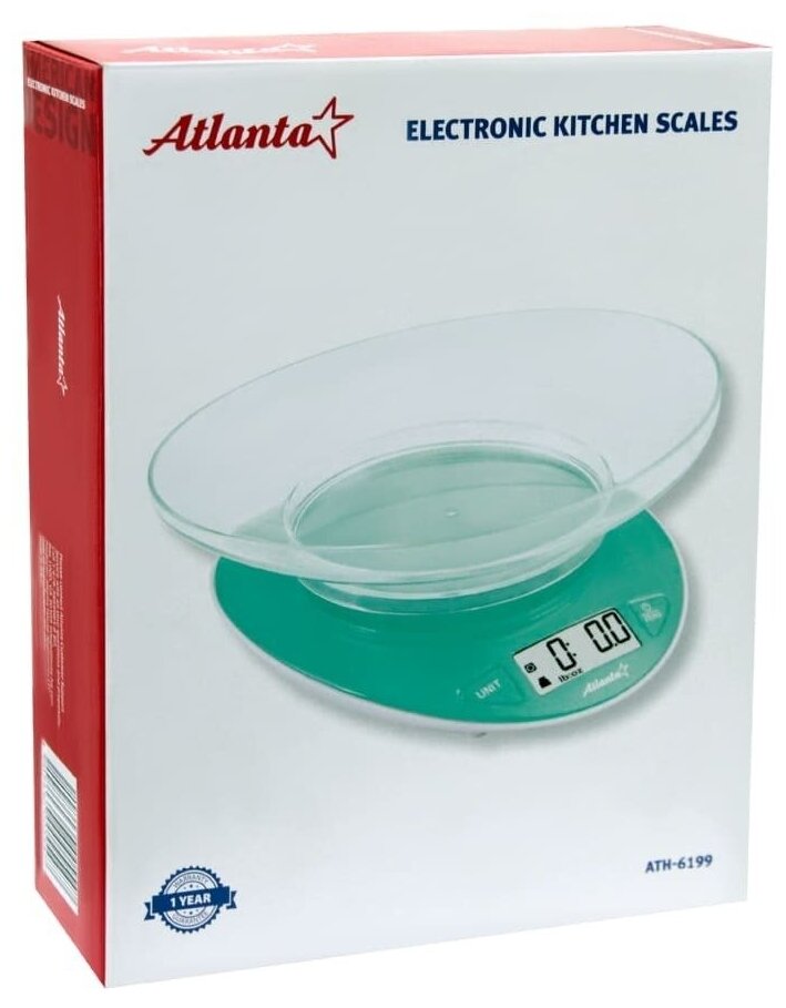 Электронные Кухонные весы Atlanta ATH-6199 green, зеленый - фотография № 7