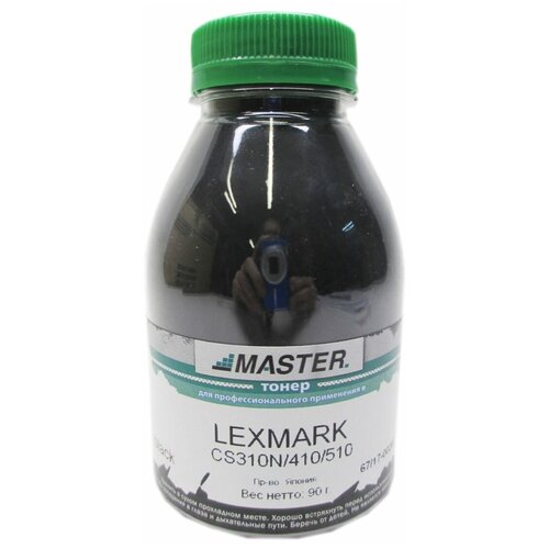 тонер lexmark ms mx310 ms312 410 510 610 710 810 811 812 711 master tomoegawa 400г банка 25к Тонер Lexmark CS310N, 410, 510, Master, black, 90г, банка, 4К