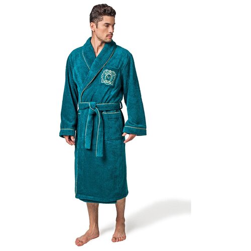 фото Dolce bagno халат банный, 100% хлопок, цвет: зеленый, размер: 42-44 sebastiano migliore