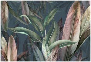 Фотообои виниловые на флизелиновой основе Polimar "Экзотические листья", Арт. 144-391, 400см х 270см (ШхВ)