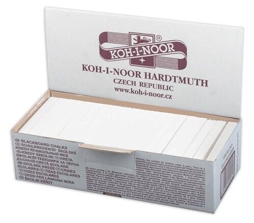 Мел белый KOH-I-NOOR (Чехия), набор 100 шт, квадратный, 11150200000