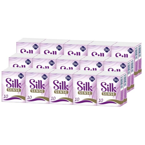 Комплект OLA! SILK SENSE COMPACT Платочки носовые бумажные 10 пач./упак.х 3 упак.