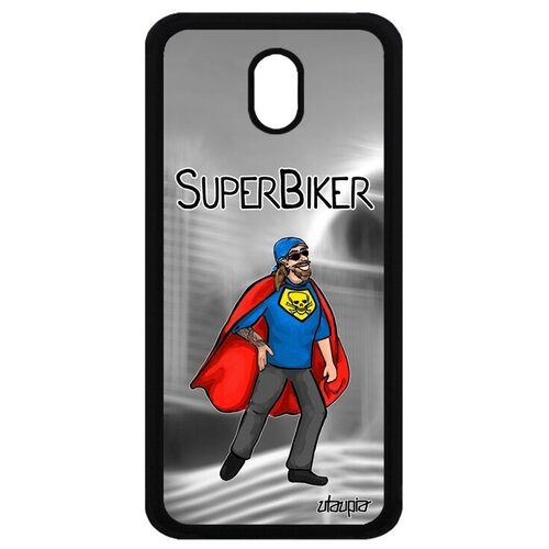 фото Дизайнерский чехол на смартфон // galaxy j3 2017 // "супербайкер" шутка байкер, utaupia, серый
