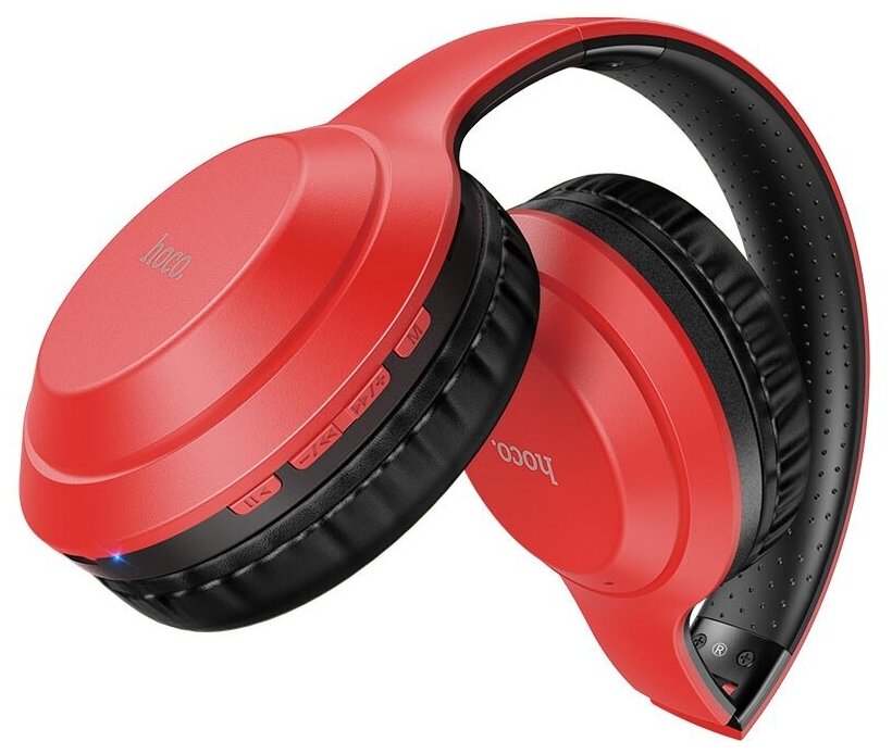 Bluetooth-наушники полноразмерные Hoco W30, красно-черные, 1 шт
