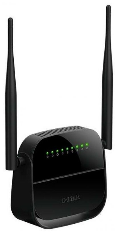 Роутер беспроводной D-Link DSL-2750U DSL-2750UR1A ADSL черный - фотография № 2