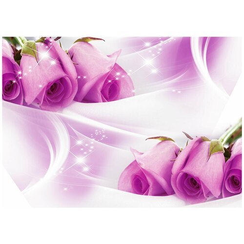 кусты роз шинуазри виниловые фотообои 211х150 см Свежесть роз - Виниловые фотообои, (211х150 см)