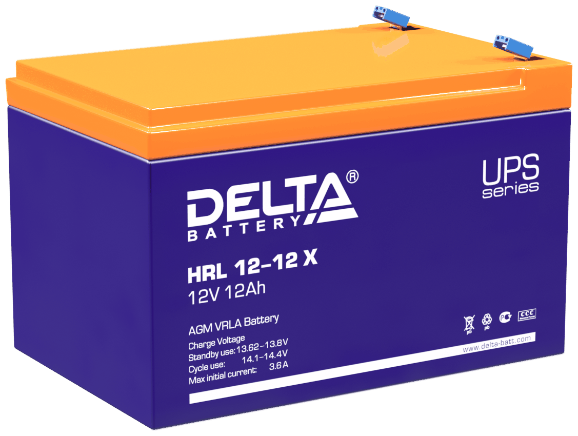 Аккумуляторная батарея DELTA Battery HRL 12-12 X 12В 12 А·ч