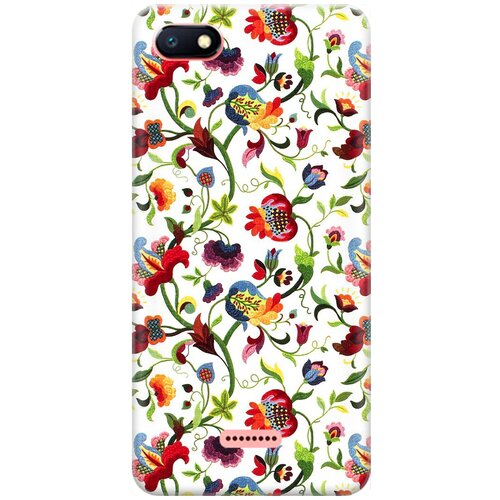 фото Re:pa накладка transparent для xiaomi redmi 6a с принтом "цветочный узор"