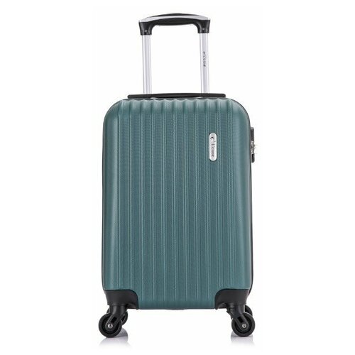 фото L'case чемодан l'case krabi m 61х42х23см (22) со съемными колесами, серо-зеленый (базальтовый)