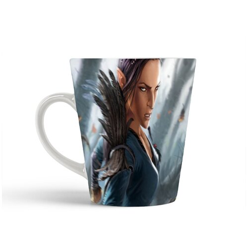 фото Кружка-латте coolpodarok drakensang the river of time девушка перья размытие
